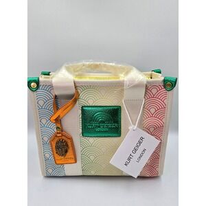 Kurt Geiger‎ London Mini Kensington Tote Rainbow Wave Top Handle Satchel